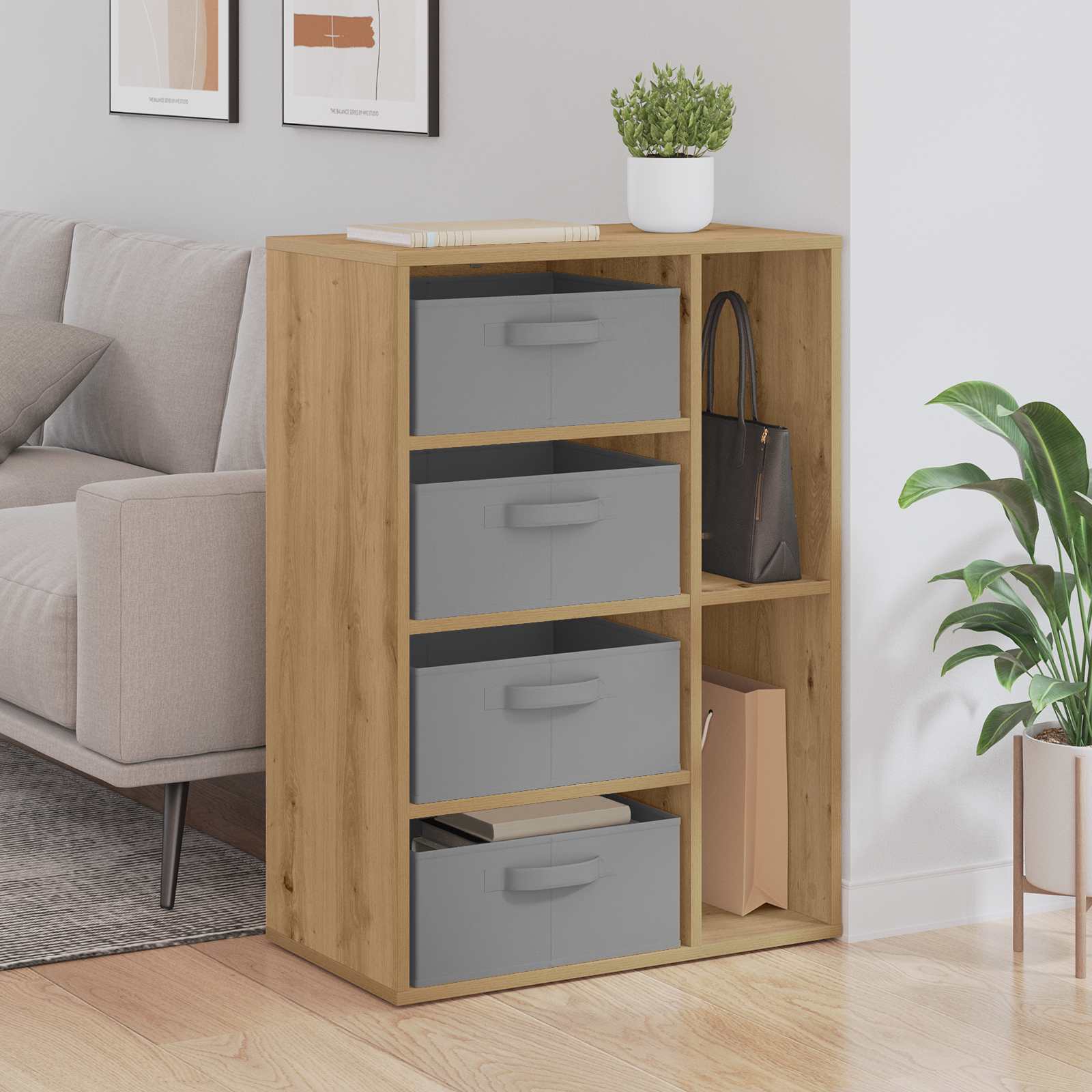 vidaXL Sideboard Artisan Oak 60 x 33.5 x 84 cm 1