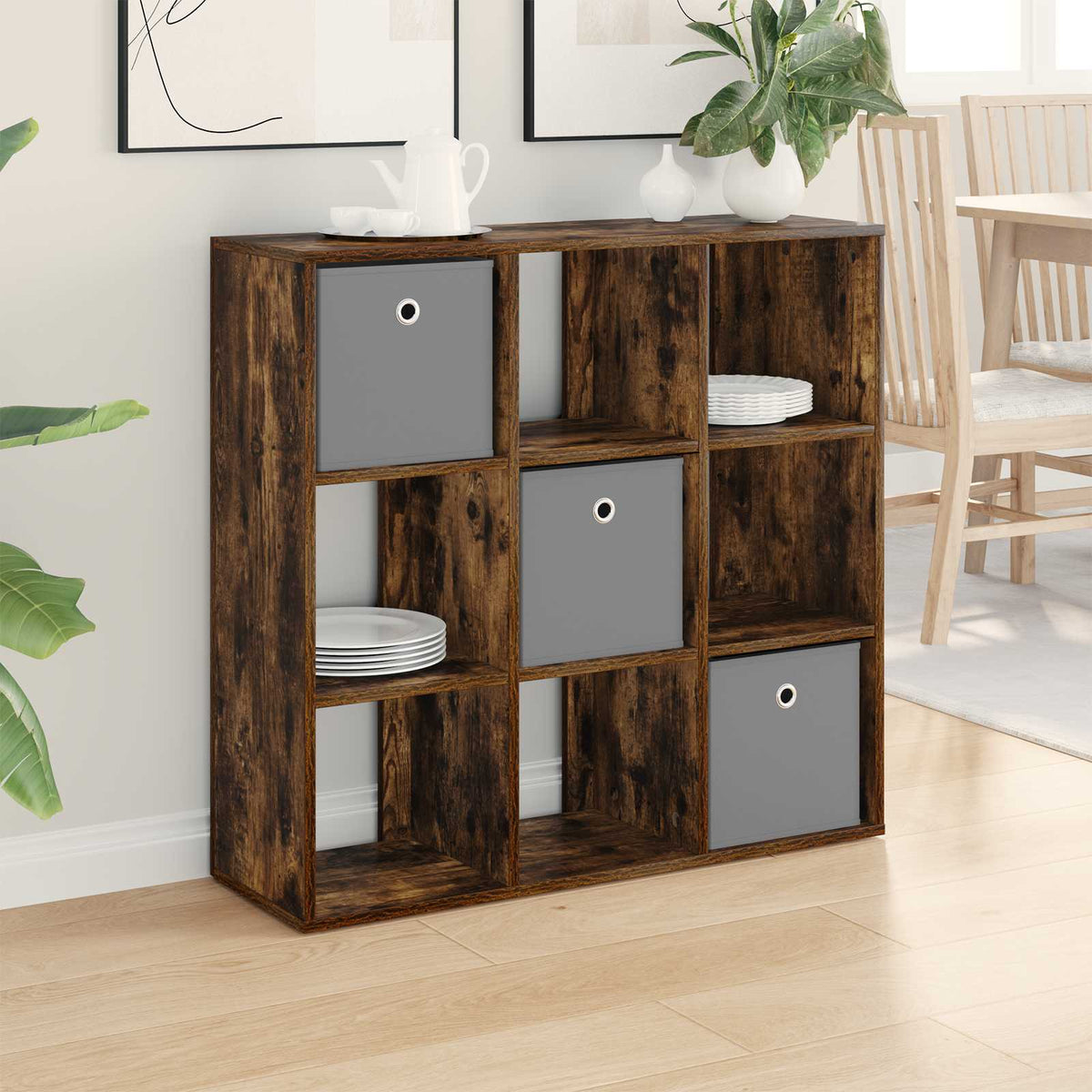 Sideboard 88.5 x 29 x 84.5 cm Smoked oak