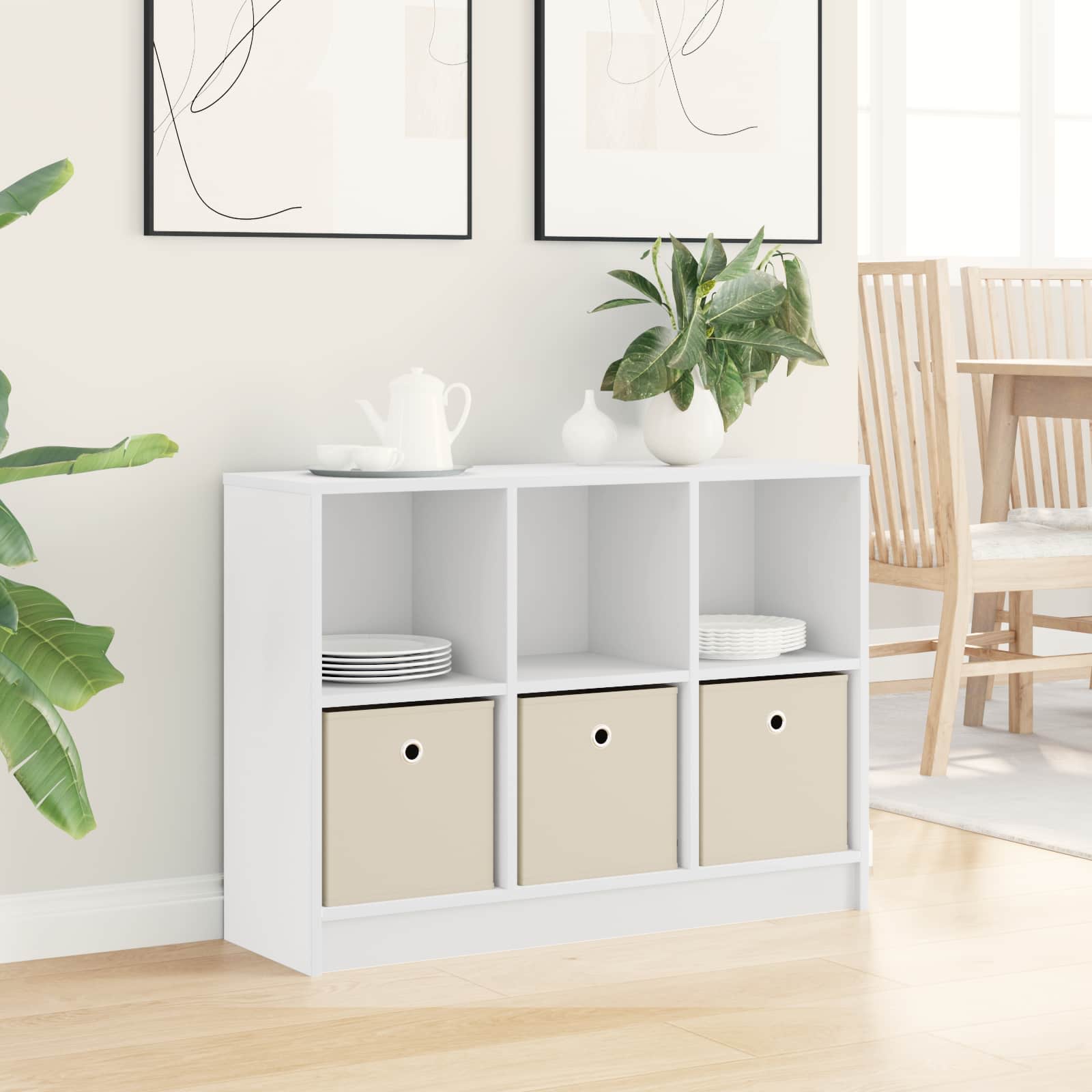 Sideboard 88.5 x 27.5 x 63.5 cm Width 88.5 cm White