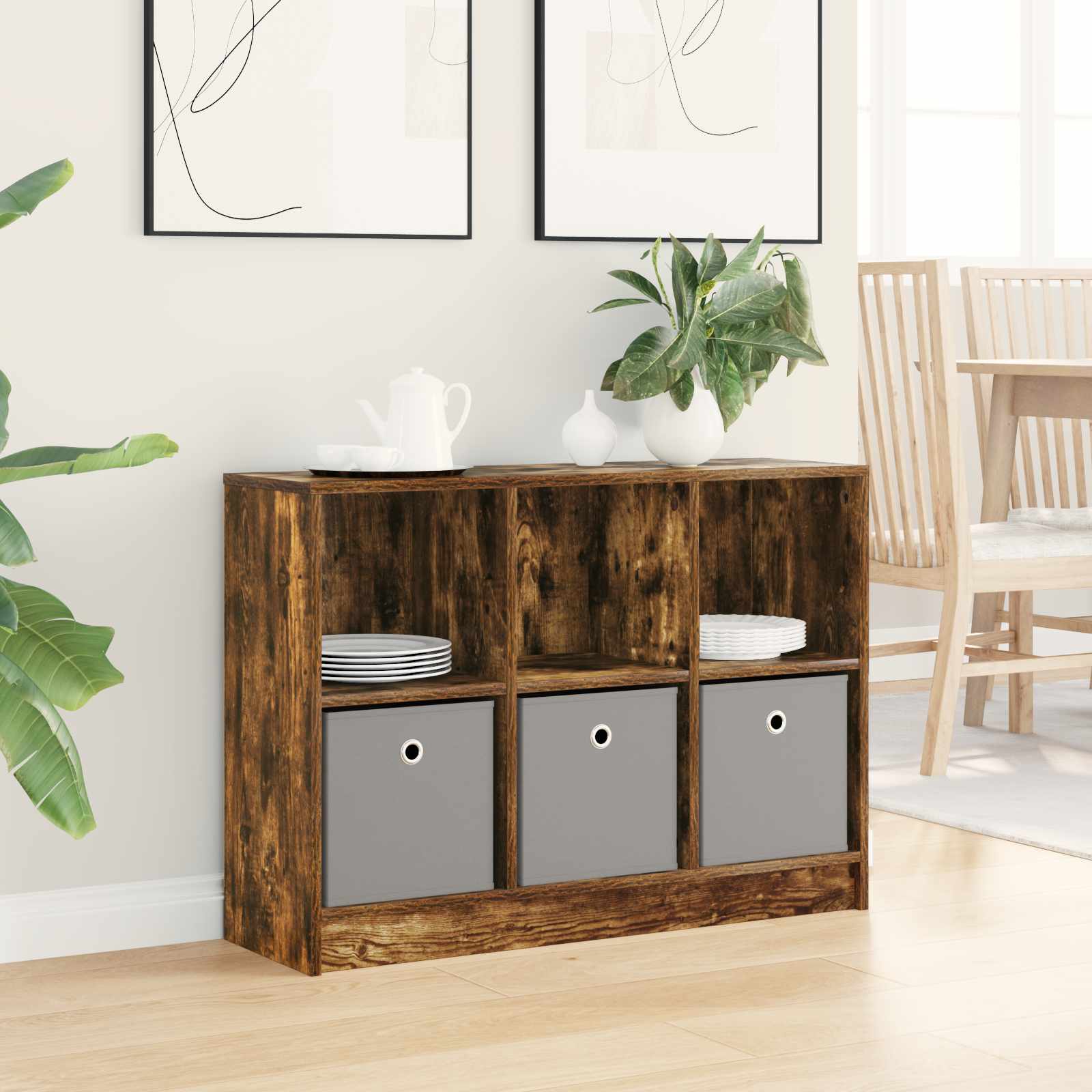 Sideboard 88.5 x 27.5 x 63.5 cm Width 88.5 cm Smoked oak