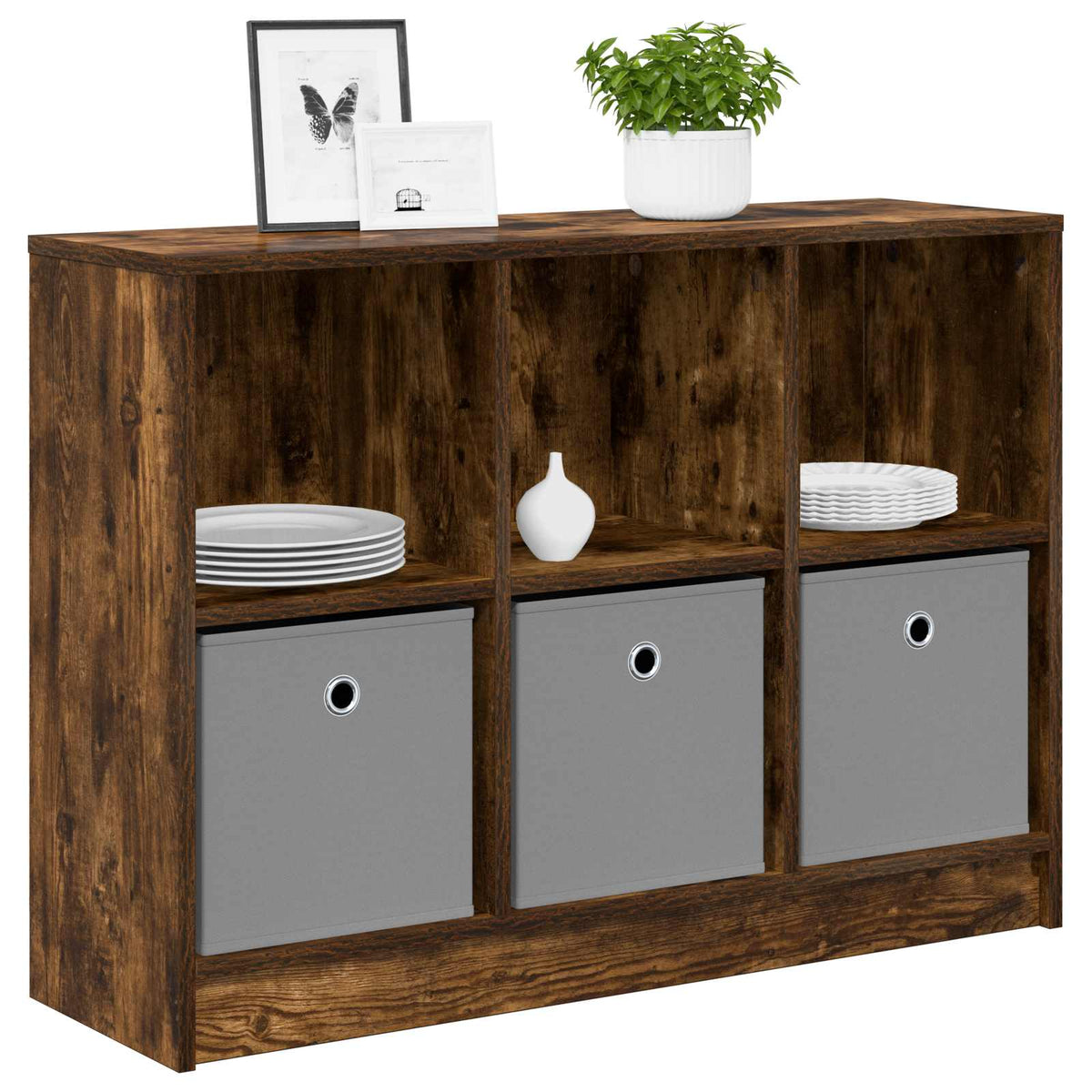 Sideboard 88.5 x 27.5 x 63.5 cm Width 88.5 cm Smoked oak