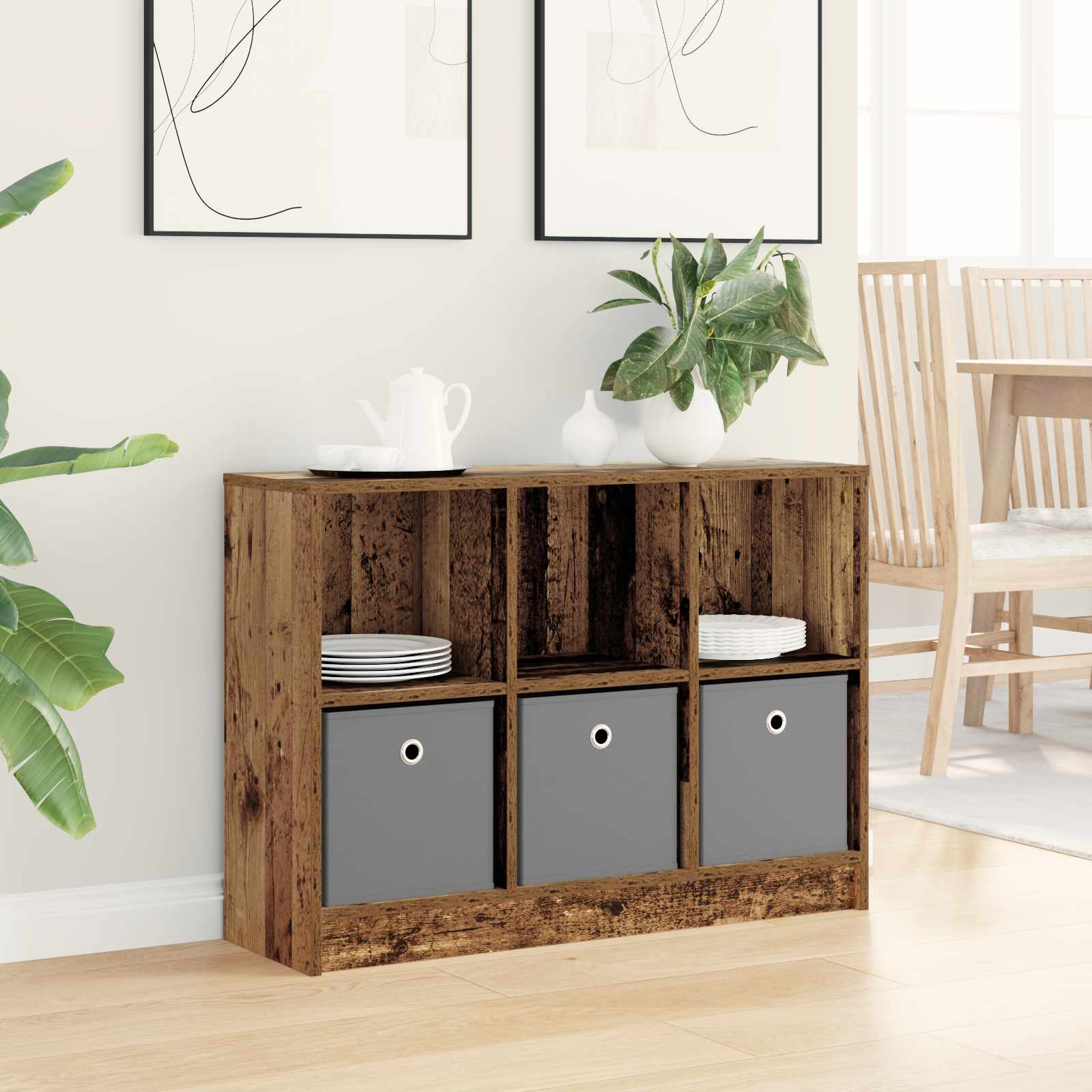 vidaXL Sideboard Old Wood 88.5 x 27.5 x 63.5 cm 1