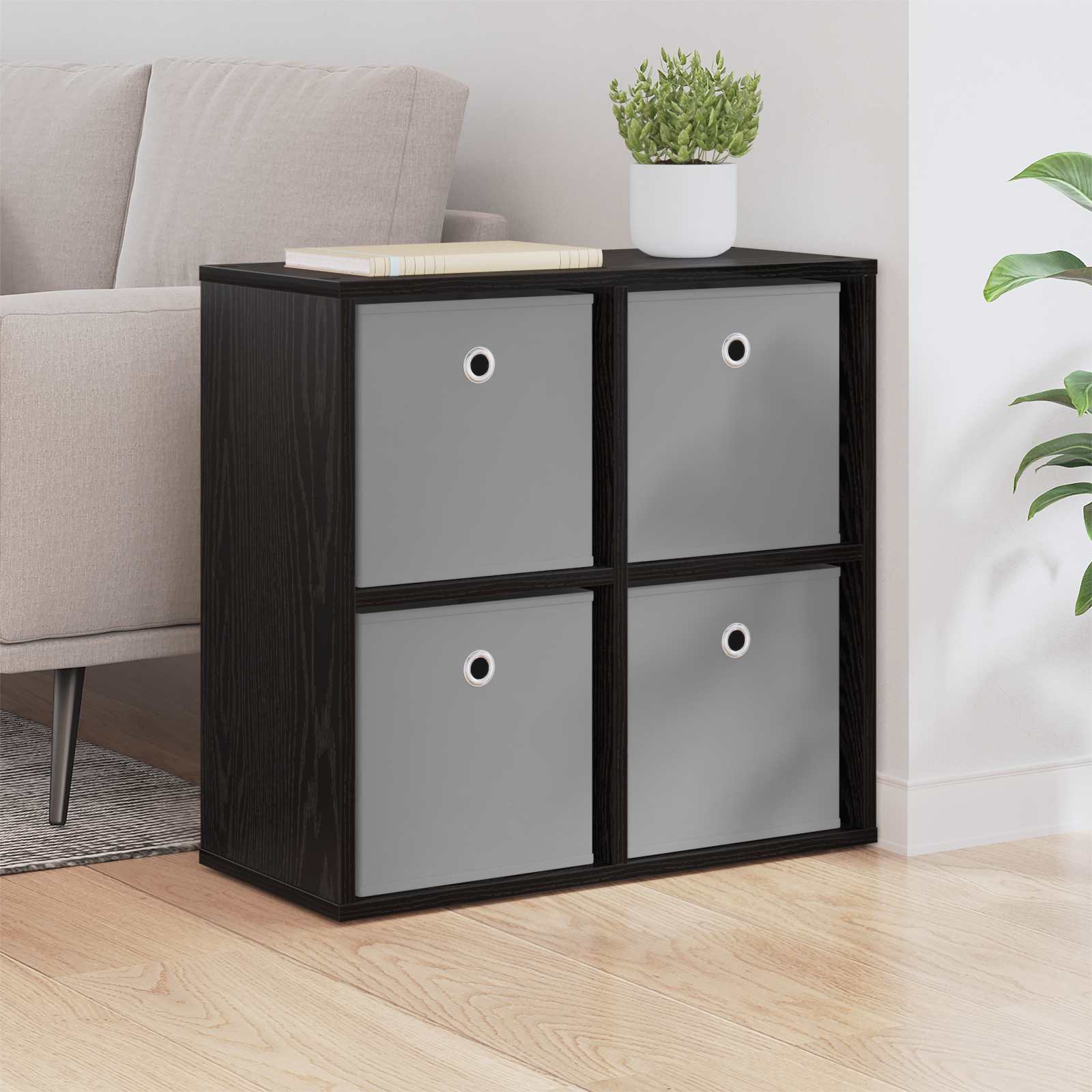 vidaXL Sideboard Black Oak 59.5 x 27 x 57 cm 1