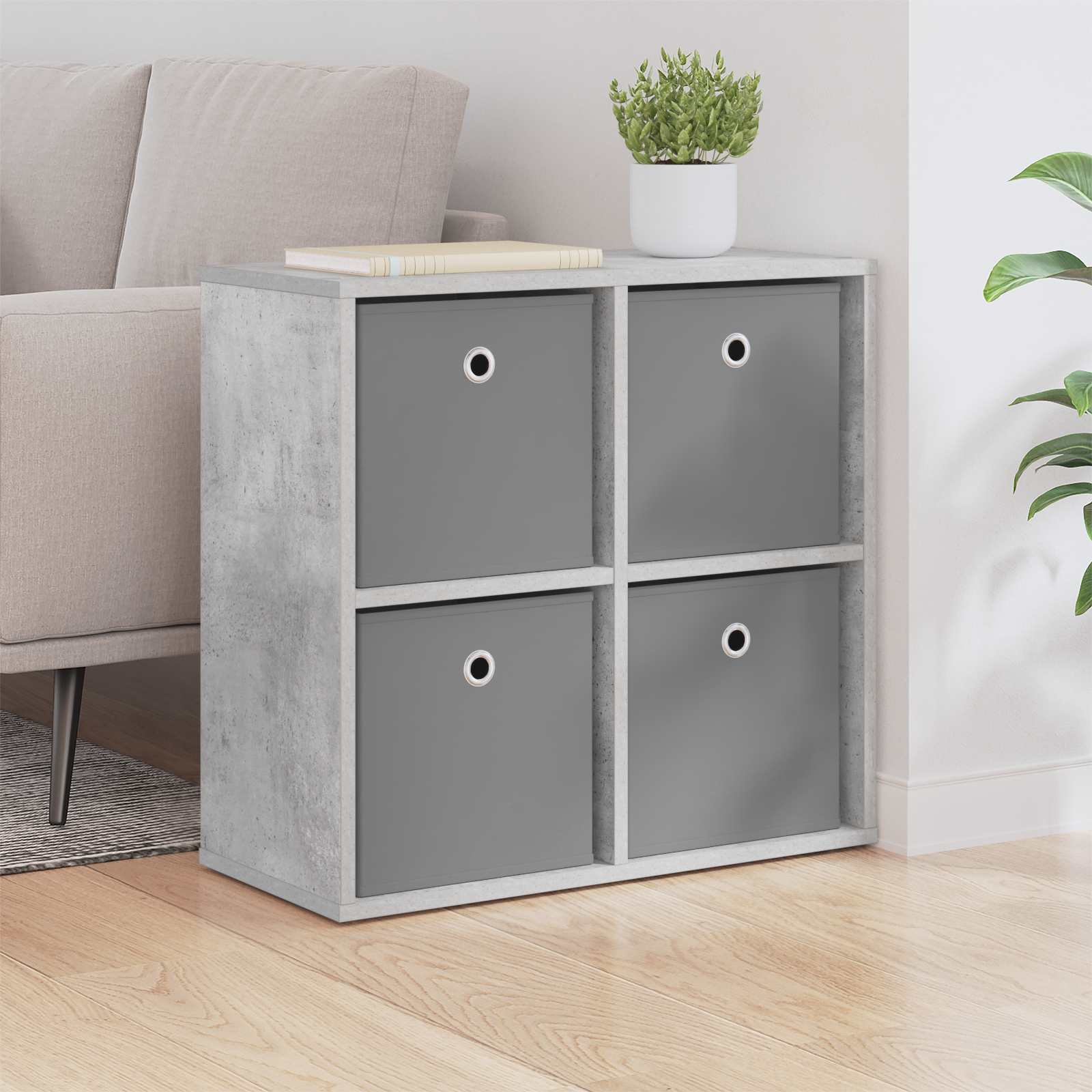 vidaXL Sideboard Concrete Grey 59.5 x 27 x 57 cm 1