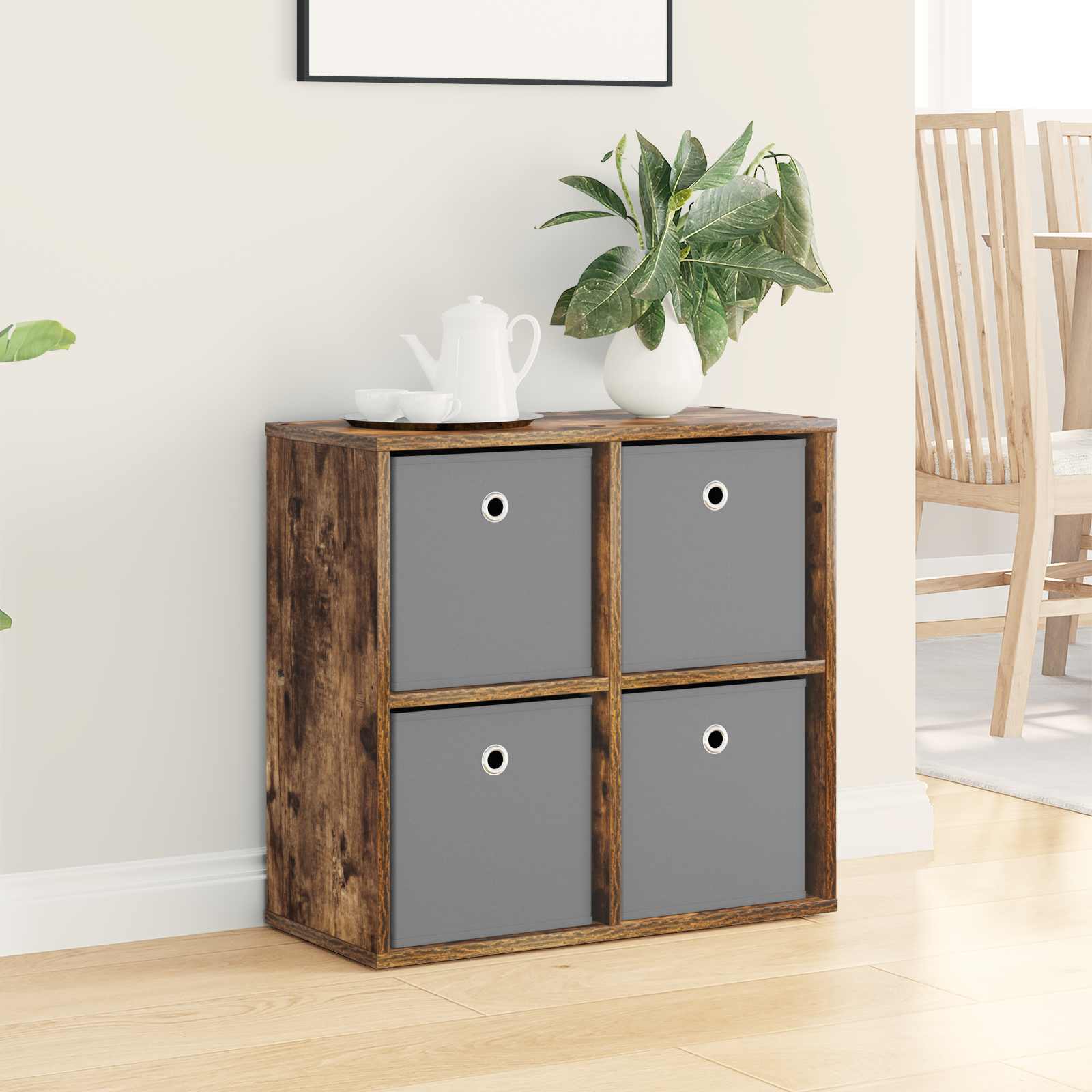 vidaXL Sideboard Smoked Oak 59.5 x 27 x 57 cm 4