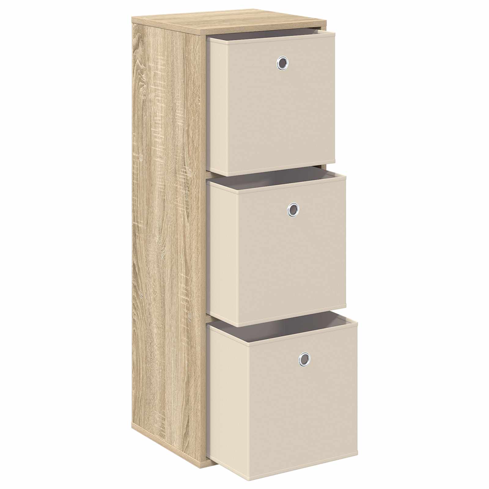 vidaXL Sideboard with Drawer Sonoma Oak 35 x 32 x 99.5 cm 4