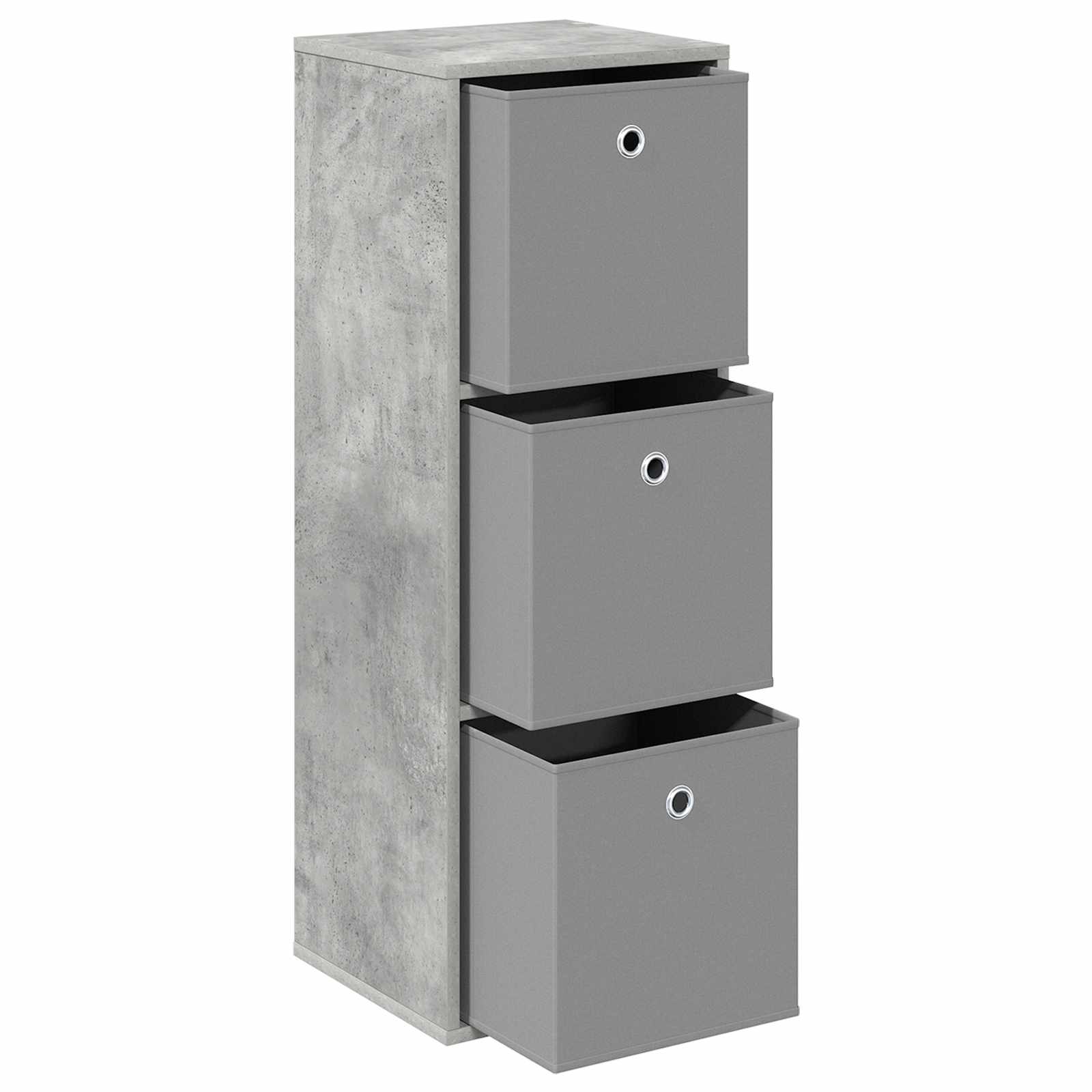 vidaXL Sideboard with Drawer Concrete Grey 35 x 32 x 99.5 cm 4