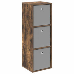 vidaXL Sideboard with Drawer Smoked Oak 35 x 32 x 99.5 cm 2