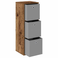 vidaXL Sideboard with Drawer Old Wood 35 x 32 x 99.5 cm 4