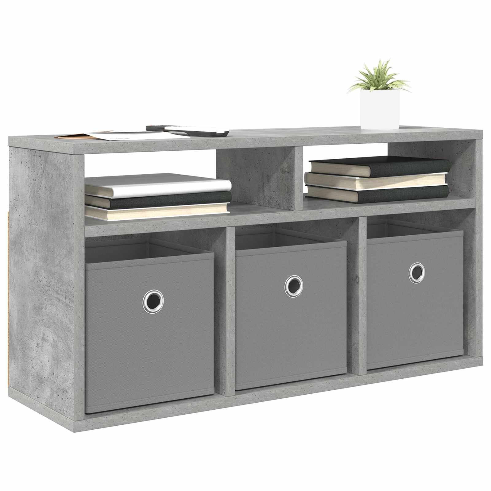 vidaXL Lowboard with Drawer Concrete Grey 72 x 22.5 x 38 cm 3