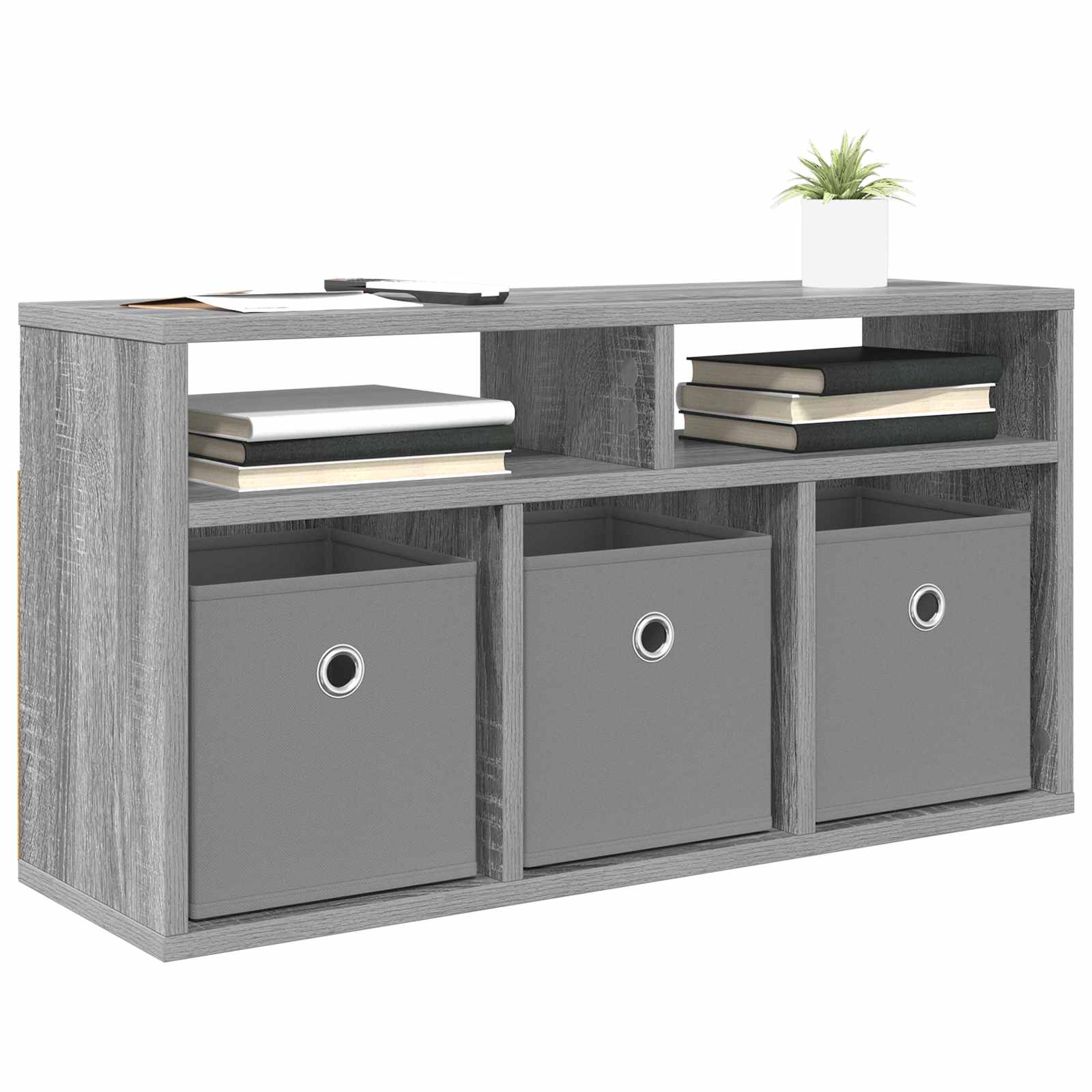 vidaXL Lowboard with Drawer Grey Sonoma 72 x 22.5 x 38 cm 3