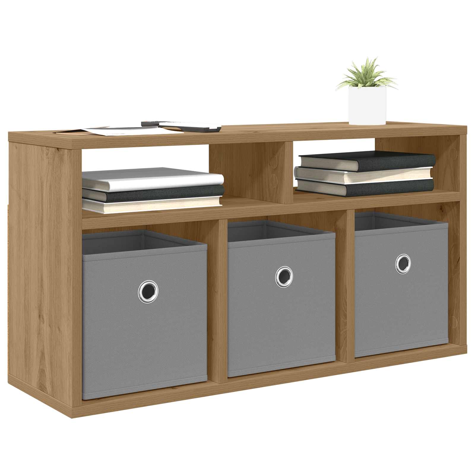 vidaXL Lowboard 72 x 22.5 x 38 cm Artisan Oak 3