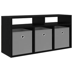 vidaXL Lowboard with Drawer Black Oak 87 x 27.5 x 43 cm 2