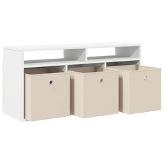 vidaXL Lowboard with Drawer White 102 x 32 x 48.5 cm 5