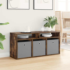 vidaXL Lowboard with Drawer Smoked Oak 102 x 32 x 48.5 cm 4