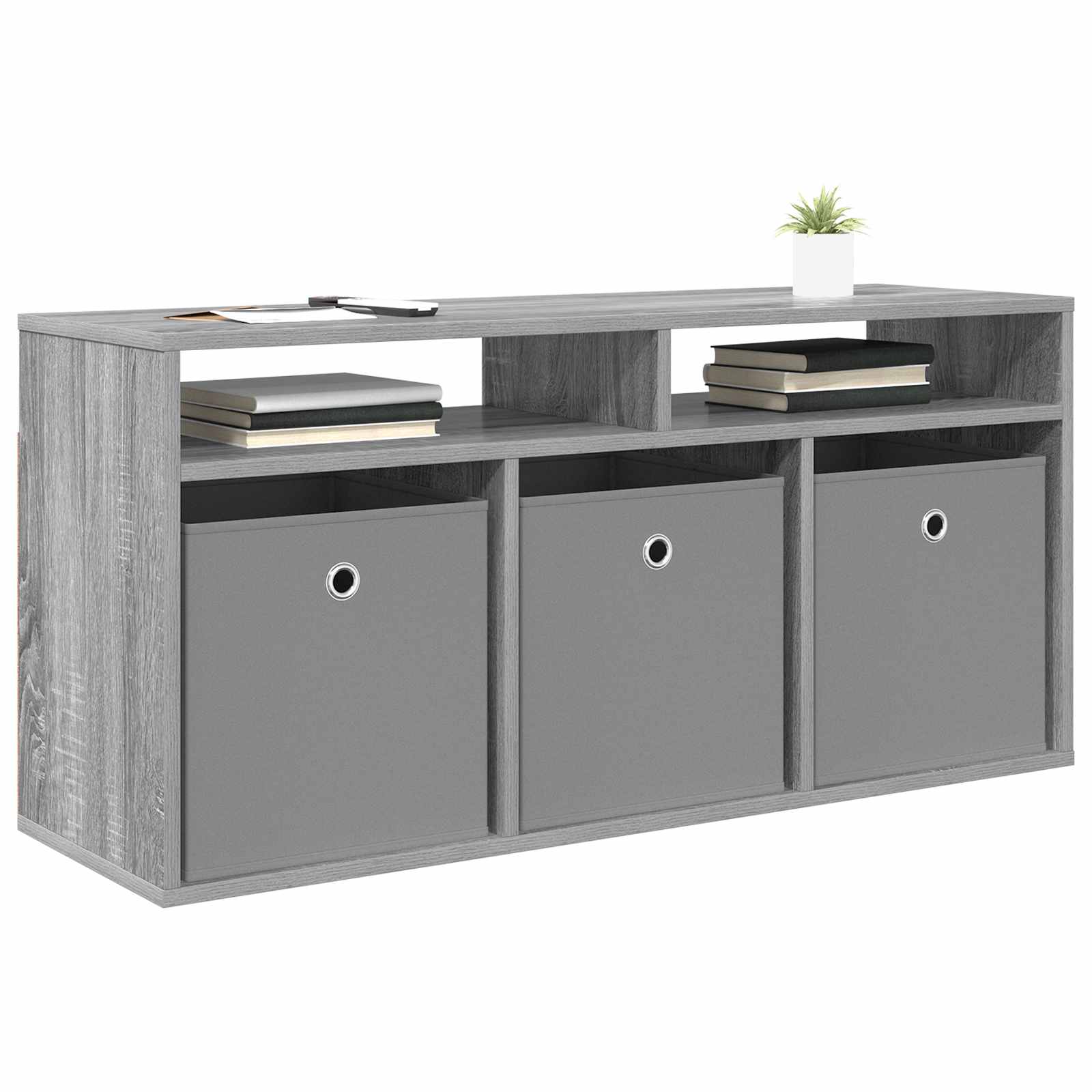 vidaXL Lowboard with Drawer Grey Sonoma 102 x 32 x 48.5 cm 3