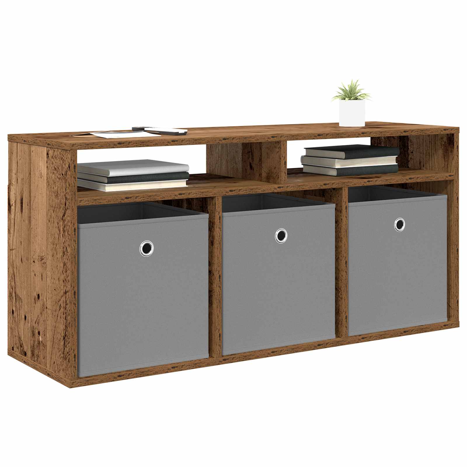 vidaXL Lowboard with Drawer Old Wood 102 x 32 x 48.5 cm 3