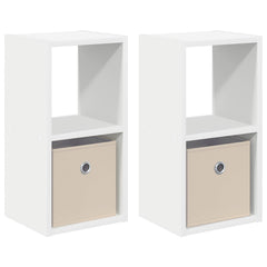 vidaXL Bedside Table 2 pcs White 25.5 x 22 x 49.5 cm Engineered Wood 2