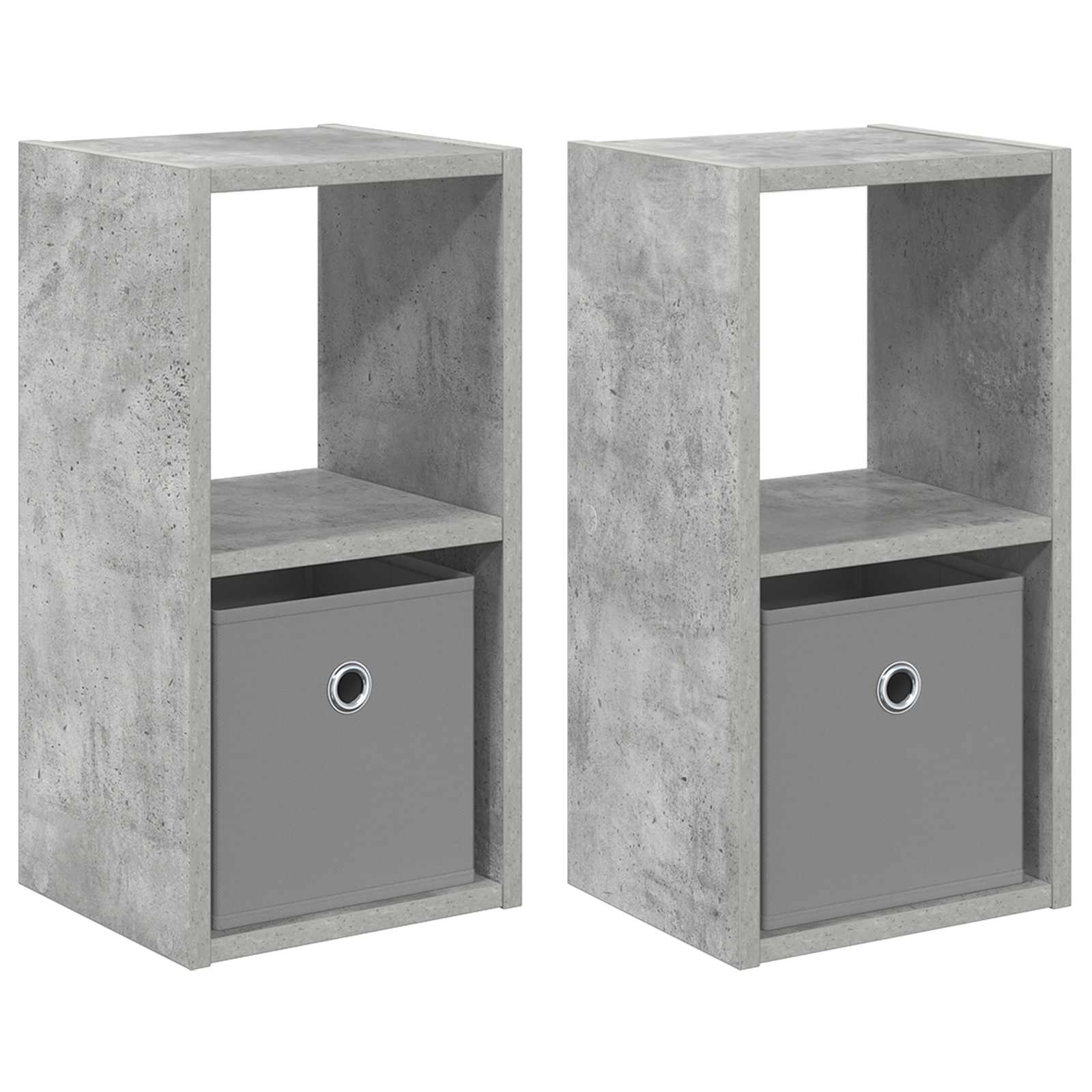 vidaXL Bedside Table 2 pcs Concrete Grey 25.5 x 22 x 49.5 cm 2