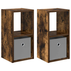vidaXL Bedside Table 2 pcs Smoked Oak 25.5 x 22 x 49.5 cm 2