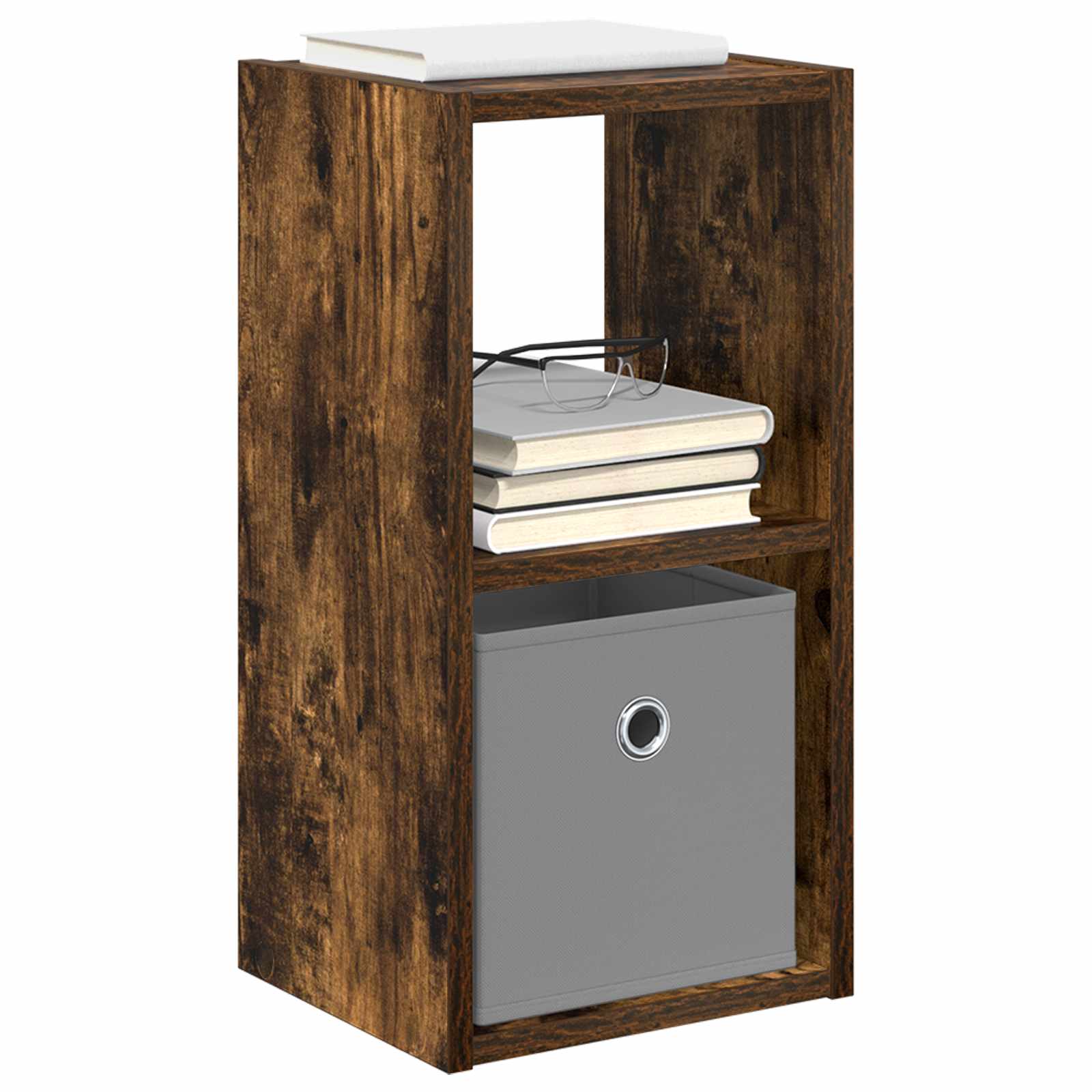 vidaXL Bedside Table 2 pcs Smoked Oak 25.5 x 22 x 49.5 cm 3