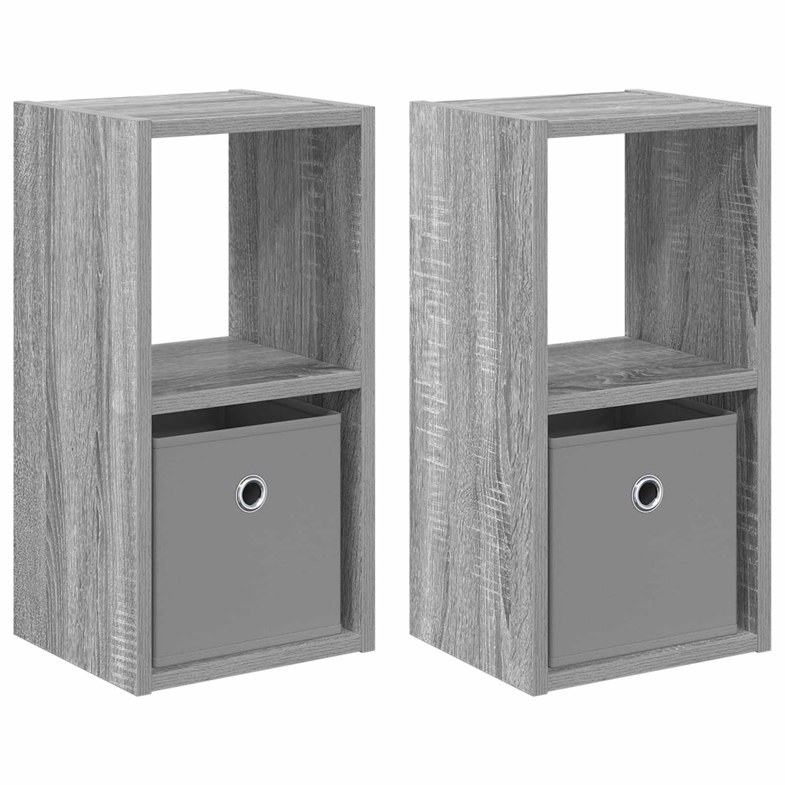vidaXL Bedside Table 2 pcs Grey Sonoma 25.5 x 22 x 49.5 cm 2