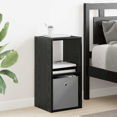 vidaXL Bedside Table 2 pcs Black Oak 30.5 x 27 x 59.5 cm 4