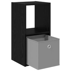 vidaXL Bedside Table 2 pcs Black Oak 30.5 x 27 x 59.5 cm 5