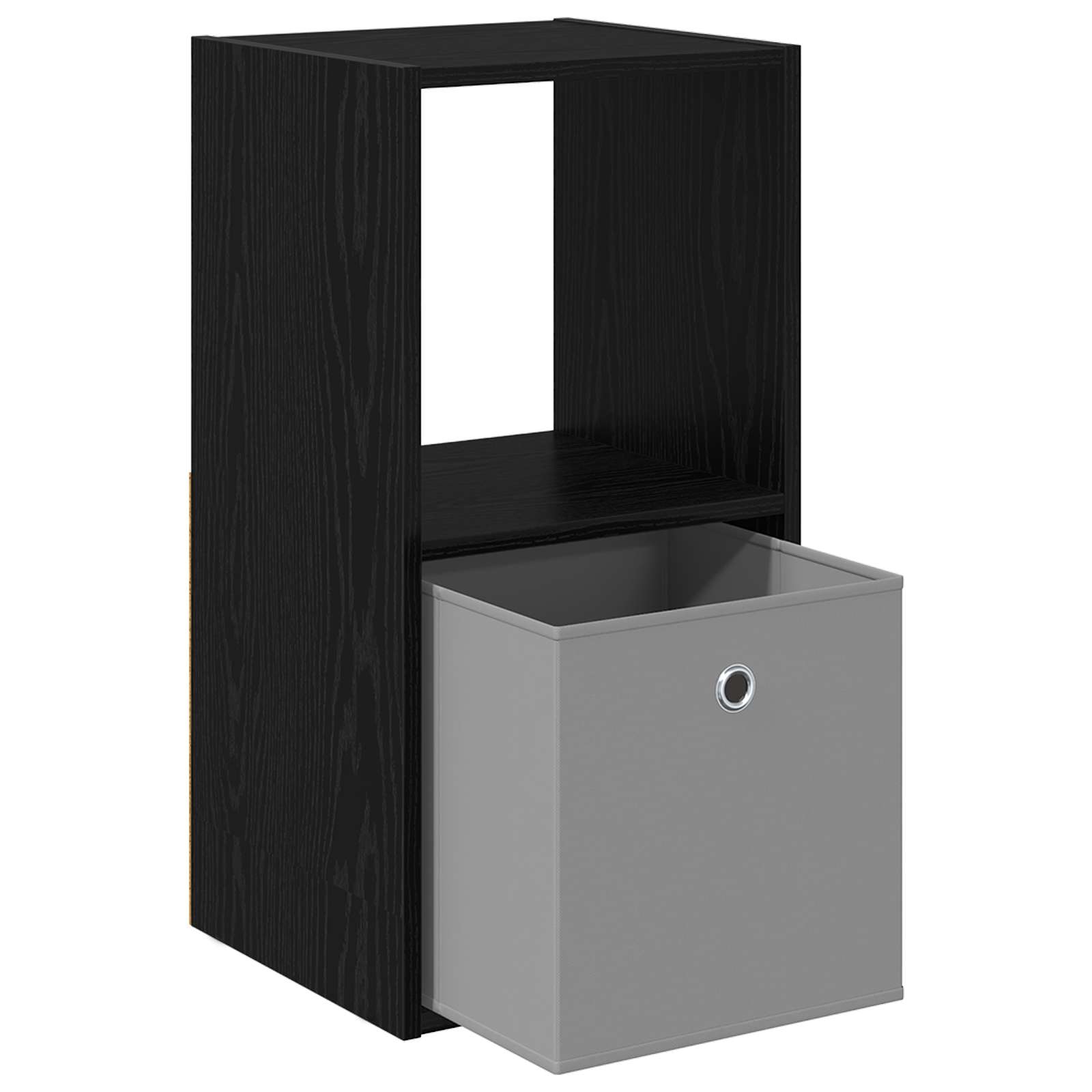 vidaXL Bedside Table Black Oak 35 x 32 x 68.5 cm Engineered Wood 5