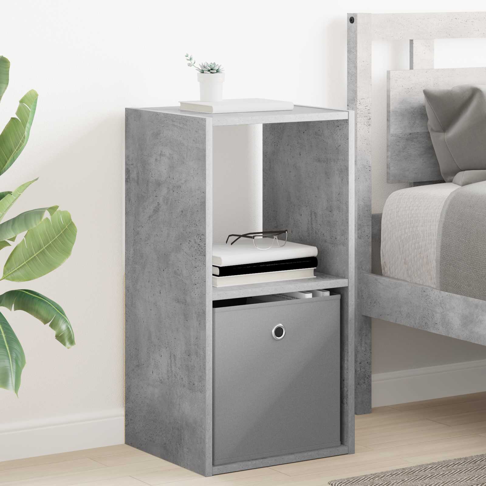 vidaXL Bedside Table Concrete Grey 35 x 32 x 68.5 cm Engineered Wood 1