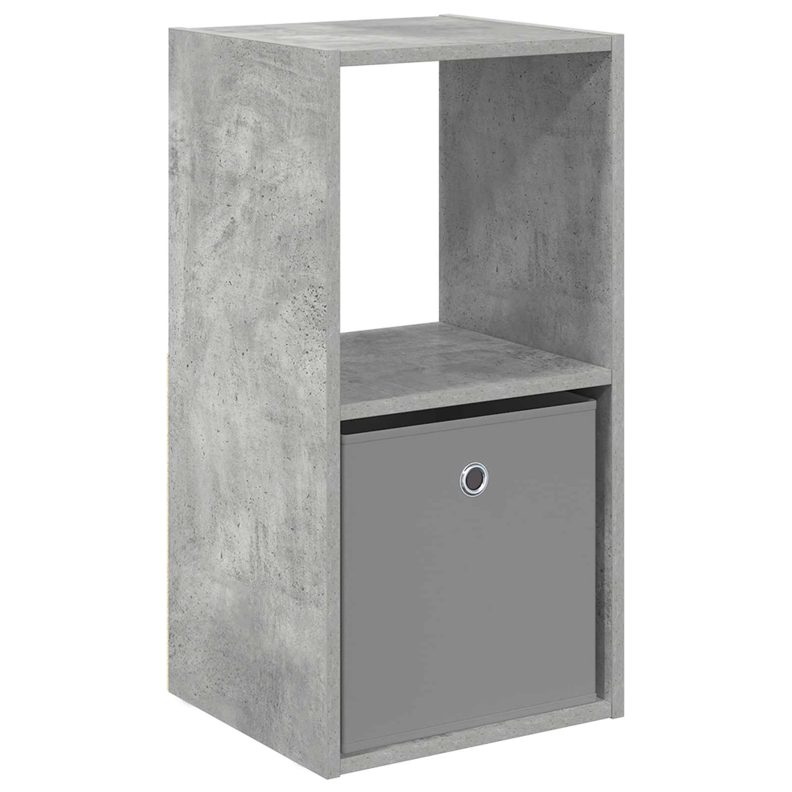 vidaXL Bedside Table Concrete Grey 35 x 32 x 68.5 cm Engineered Wood 2