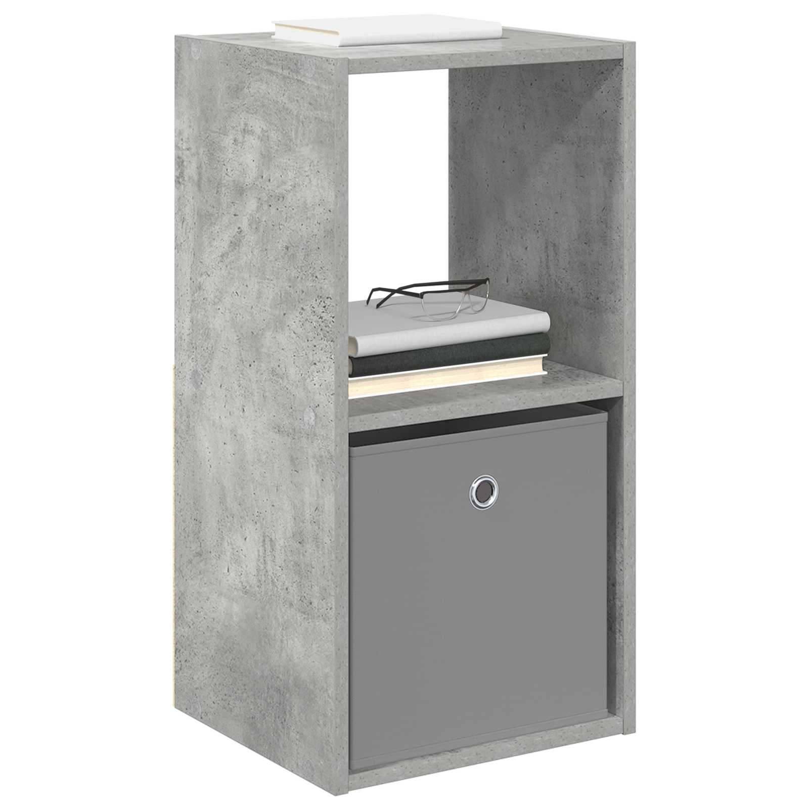 vidaXL Bedside Table Concrete Grey 35 x 32 x 68.5 cm Engineered Wood 3