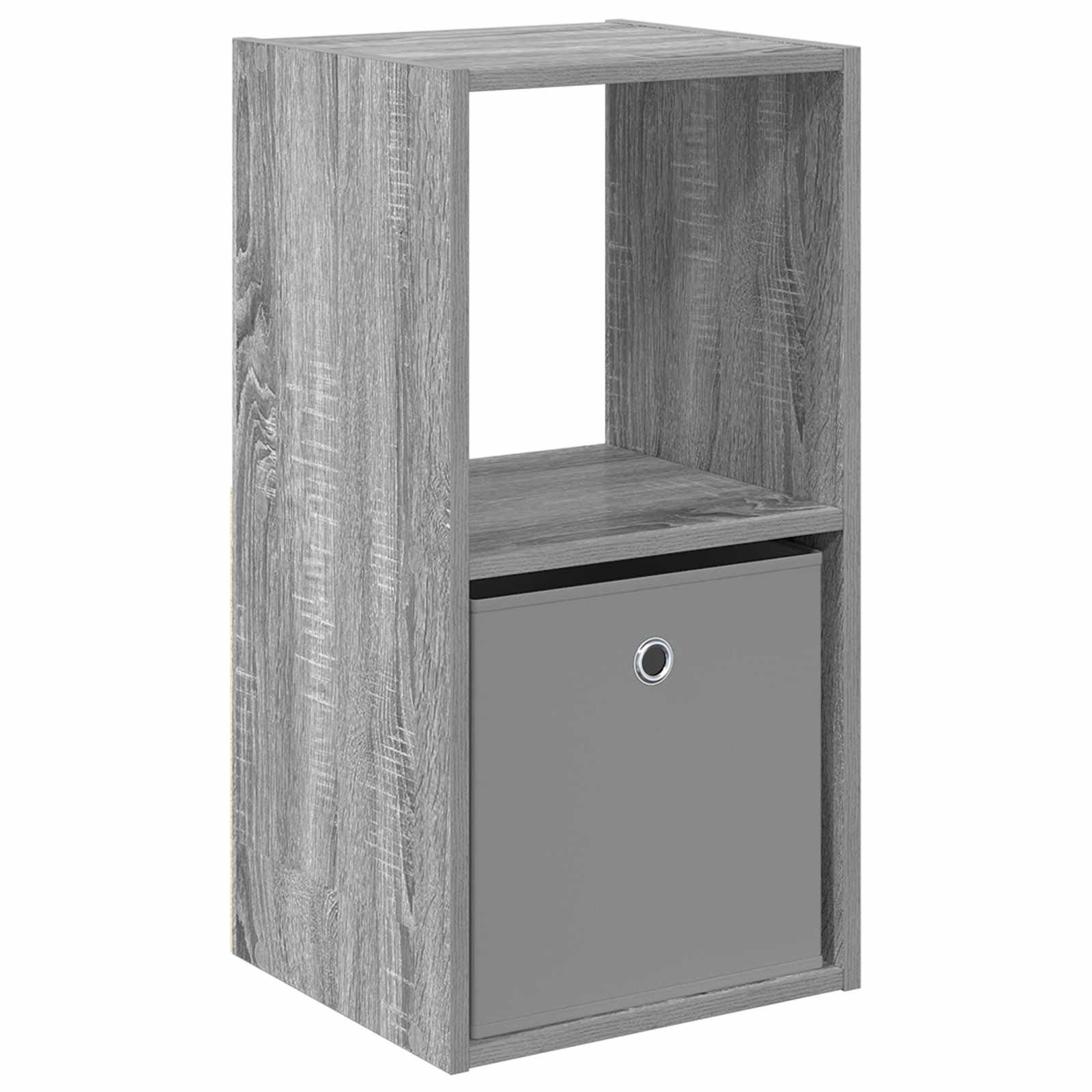 vidaXL Bedside Table Grey Sonoma 35 x 32 x 68.5 cm Engineered Wood 2