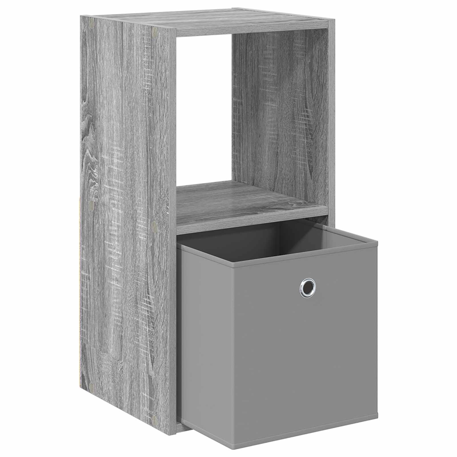 vidaXL Bedside Table Grey Sonoma 35 x 32 x 68.5 cm Engineered Wood 5