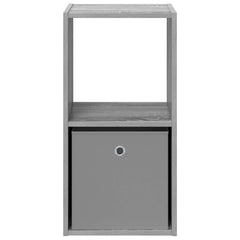 vidaXL Bedside Table Grey Sonoma 35 x 32 x 68.5 cm Engineered Wood 6