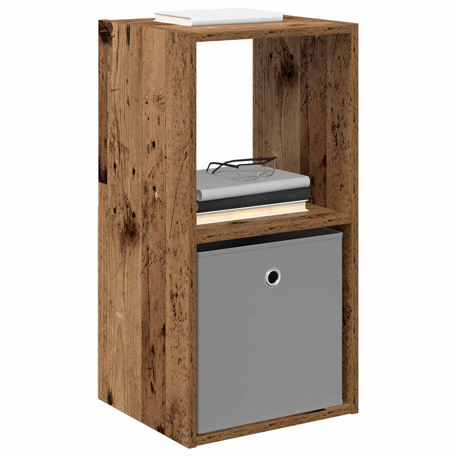 vidaXL Bedside Table Old Wood 35 x 32 x 68.5 cm Engineered Wood 3