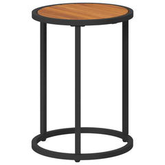 vidaXL Coffee Table Set 2 pcs Natural and Black 55 x 55 x 45 cm 4