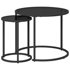 vidaXL Coffee Table Set 2 pcs 55 x 55 x 45 cm steel 2