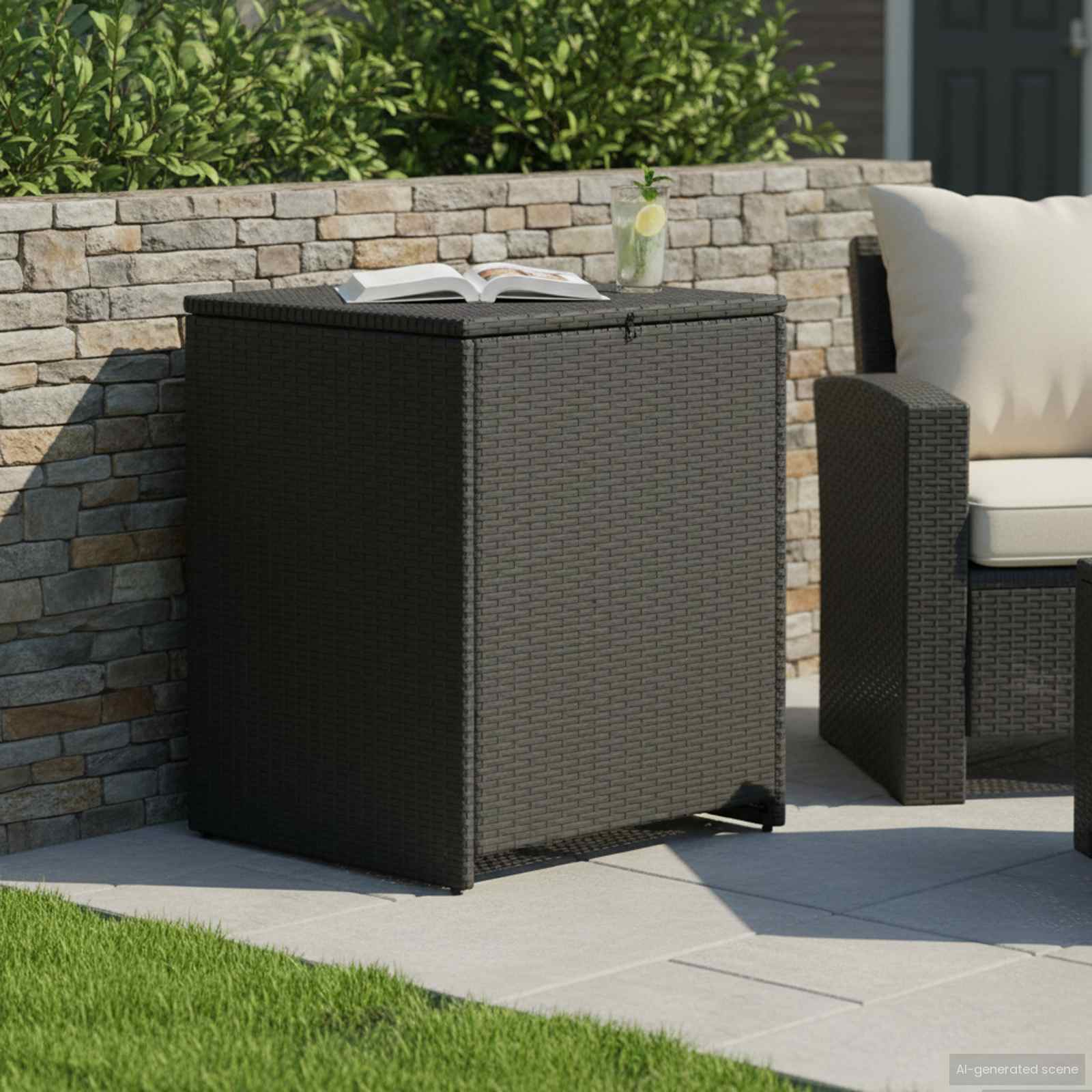 vidaXL Cushion Box 55 x 55 x 69 cm steel 1