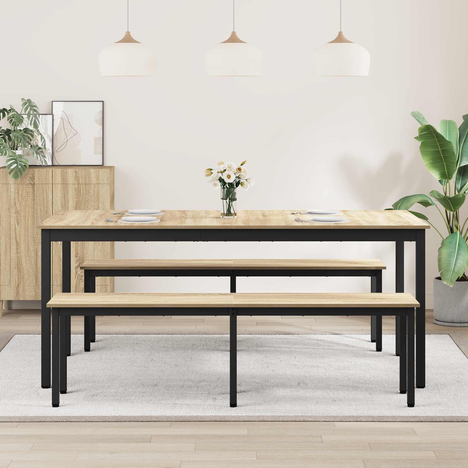 vidaXL Dining Tables 180 x 90 x 75 cm Engineered Wood Rectangular 4