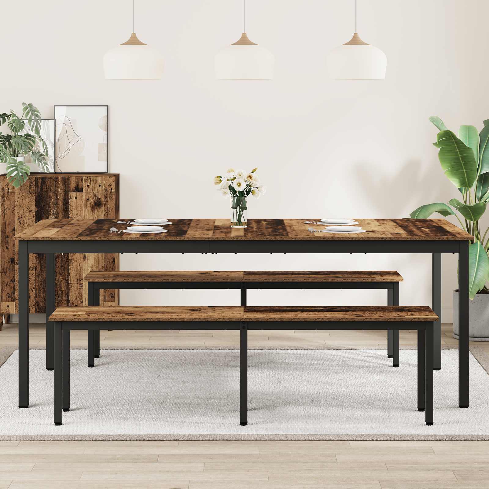 vidaXL Dining Tables 200 x 100 x 75 cm Engineered Wood Rectangular 4