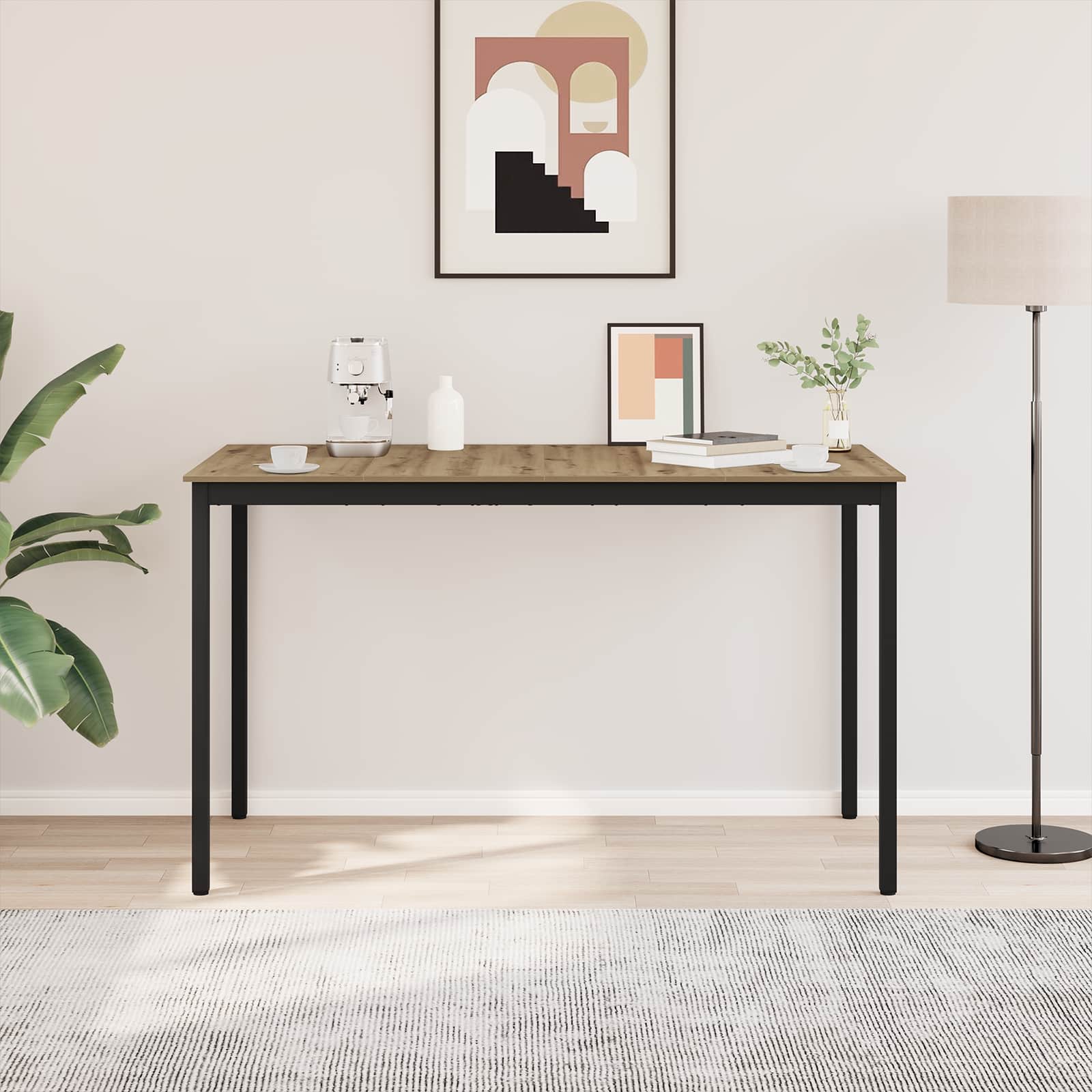 vidaXL Standing Bar Table Engineered Wood Rectangular 4