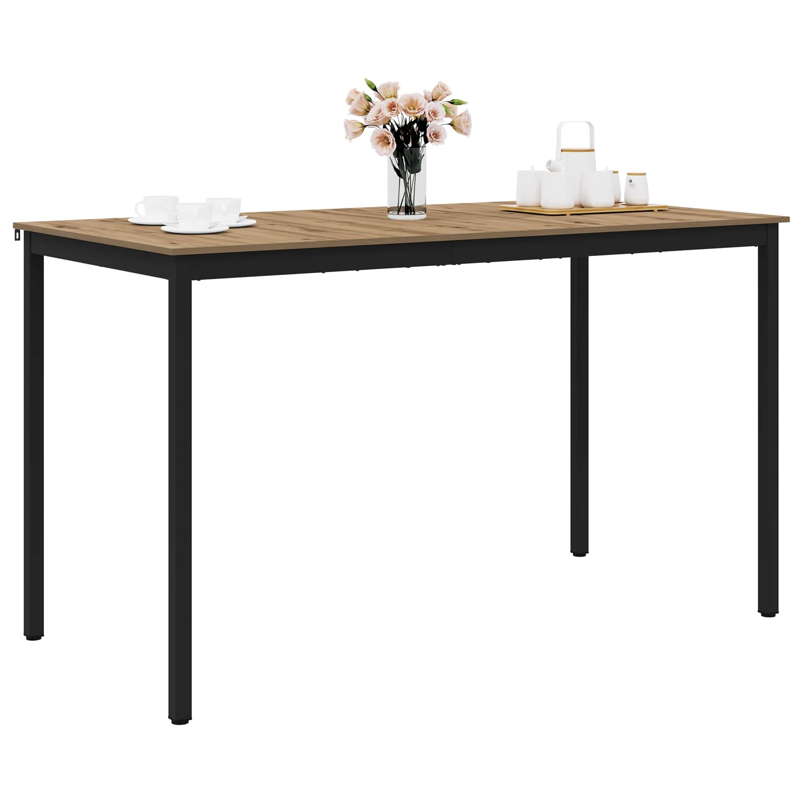 vidaXL Standing Bar Table Engineered Wood Rectangular 3