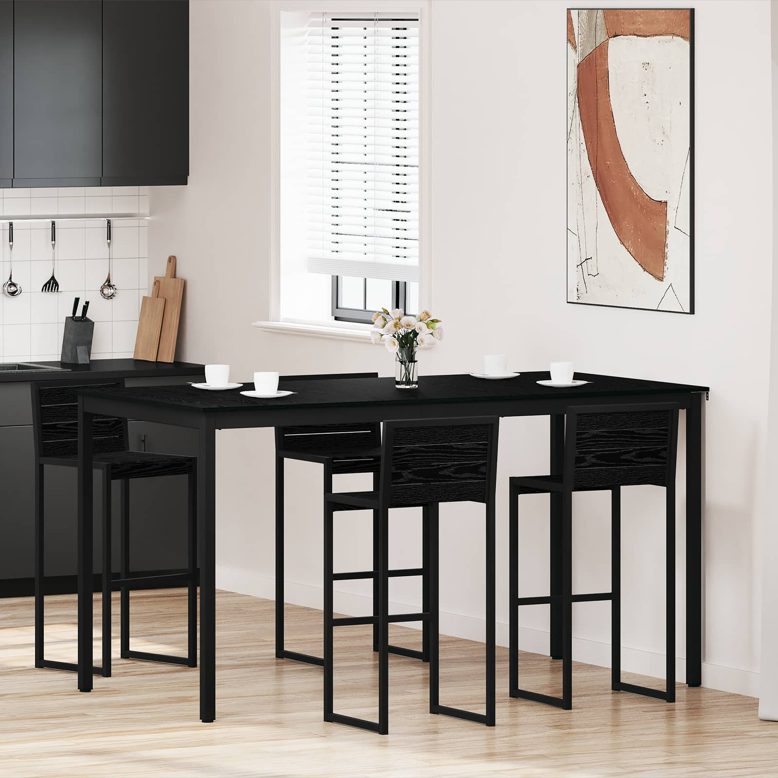 vidaXL Standing Bar Table Engineered Wood Rectangular 1