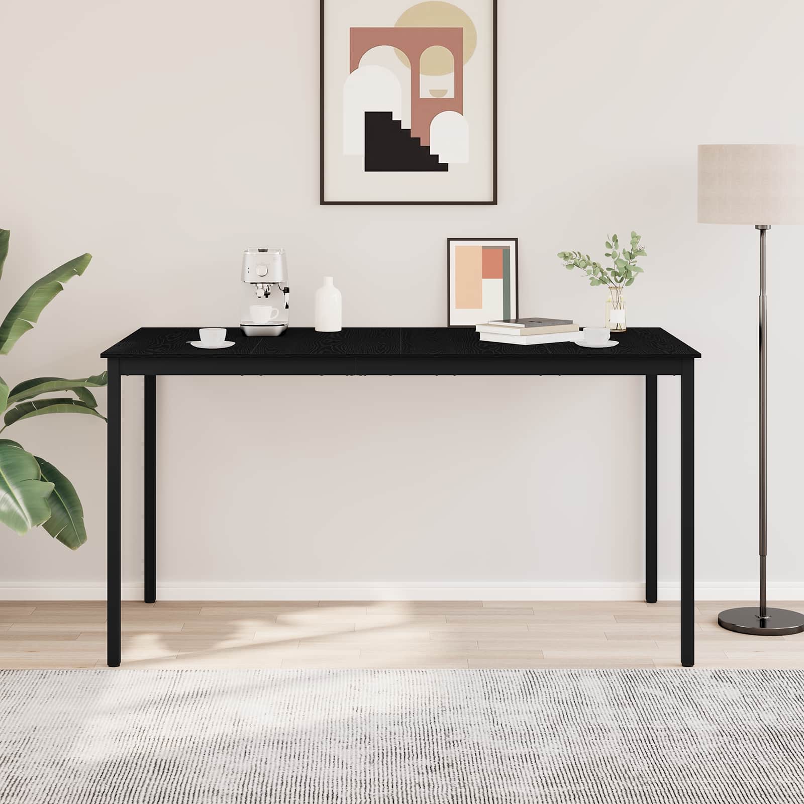 vidaXL Standing Bar Table Engineered Wood Rectangular 4