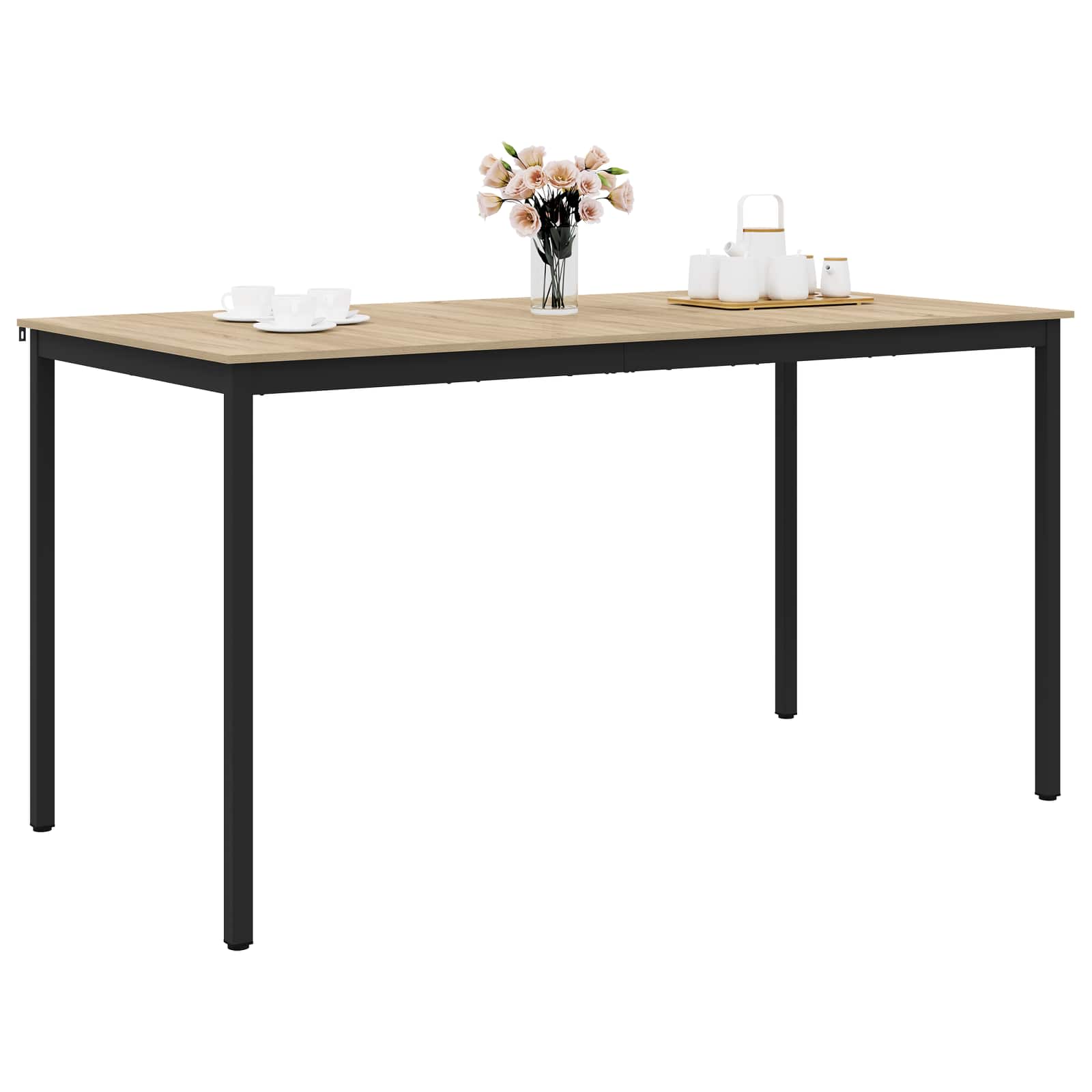vidaXL Standing Bar Table Engineered Wood Rectangular 3