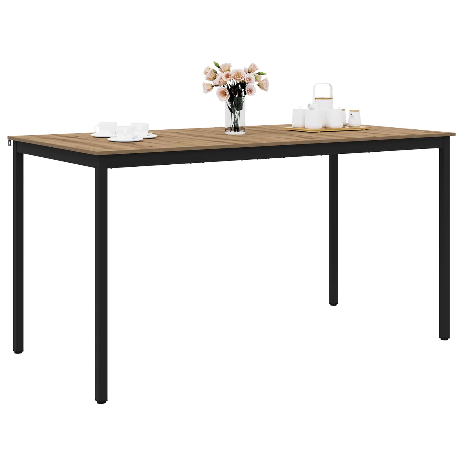 vidaXL Standing Bar Table Engineered Wood Rectangular 3