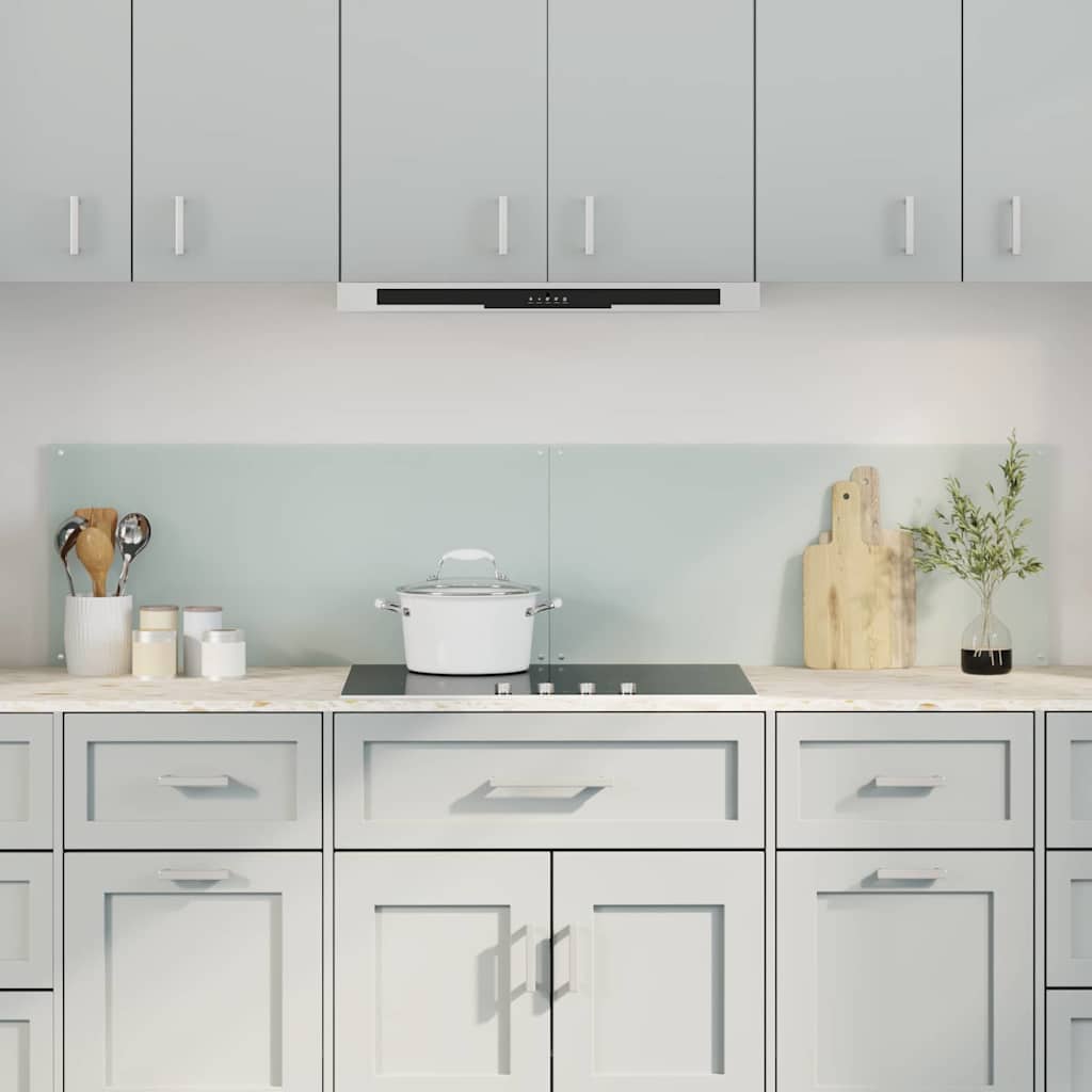 Kitchen Backsplashes White 70x40 cm Tempered Glass 2 pcs Milk 90 cm