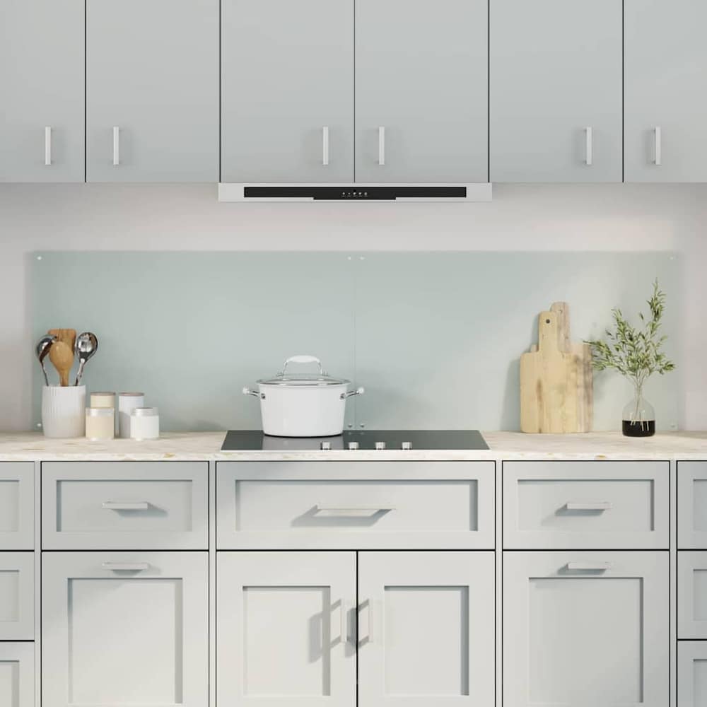 Kitchen Backsplashes White 70x50 cm Tempered Glass 2 pcs Milk 90 cm