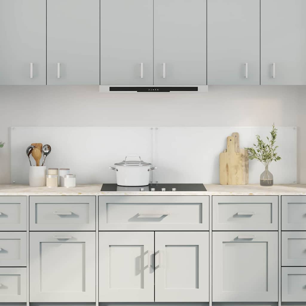 Kitchen Backsplashes 70x40 cm Tempered Glass 2 pcs Transparent 100 cm
